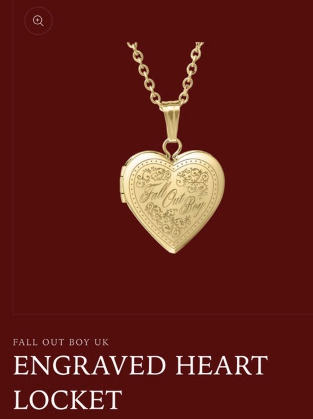 Fall Out Boy Locket